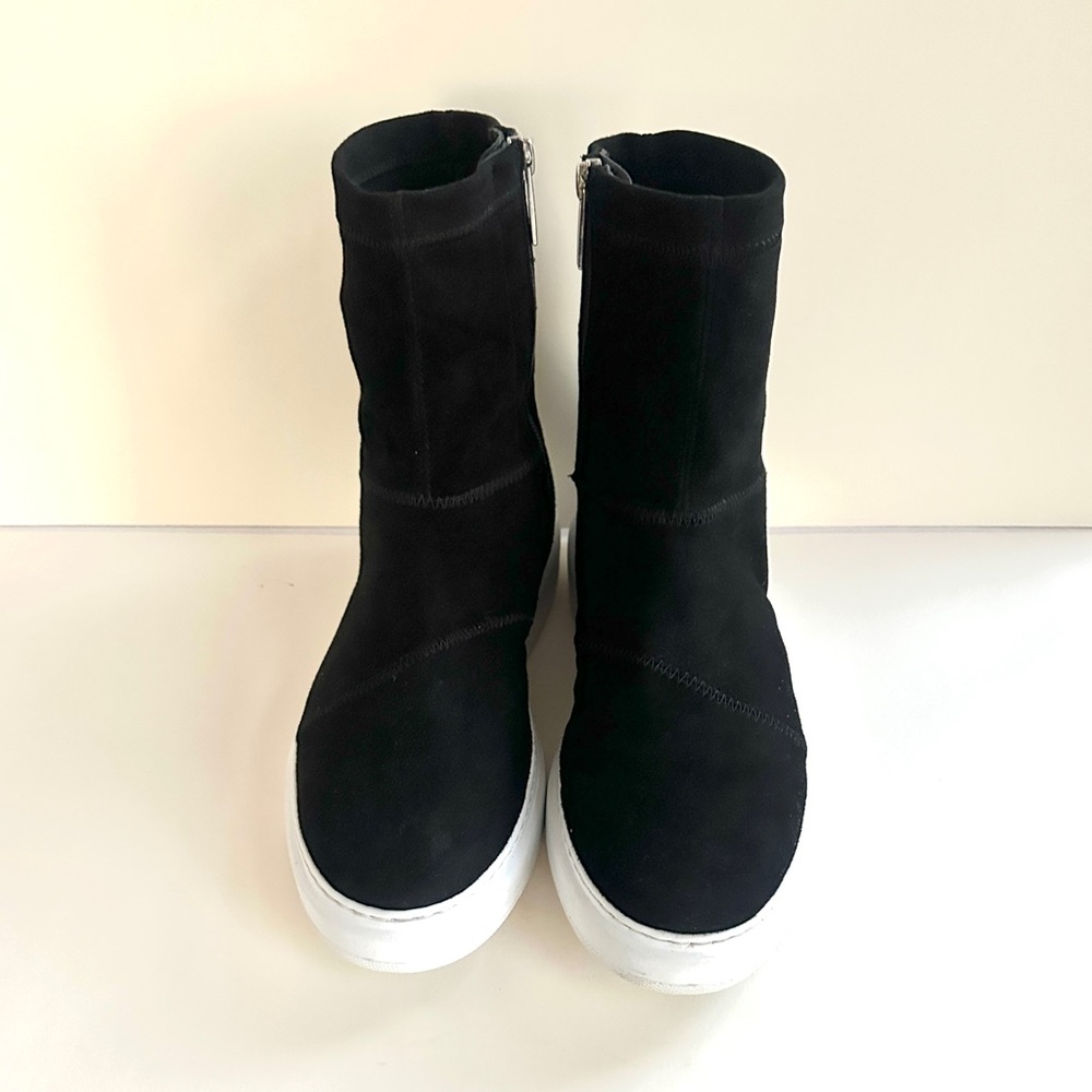 AQUATALIA LIDIA WATERPROOF SUEDE STRETCH SIDE-ZIP LIFESTYLE BOOTS SNEAKERS Sz10 - Picture 2 of 16